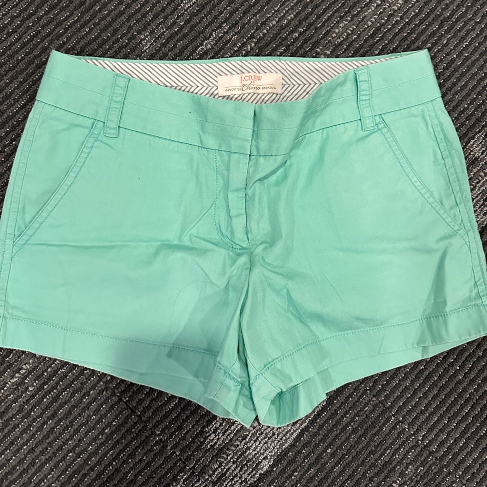 JCREW, chino shorts, sea foam green, size 2